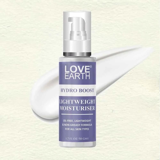 LOVE EARTH HYDRO BOOST LIGHT WEIGHT MOISTURIZER FOR OIL-FREE, LIGHTWEIGHT & NON-GREASY FORMULA FOR ALL SKIN TYPES - 50GM