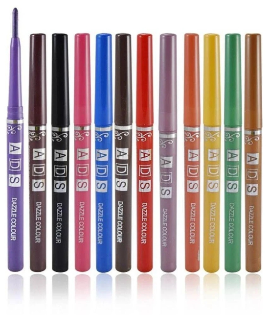 A.D.S Pencil Eyeliner Multicolored Pack of 12