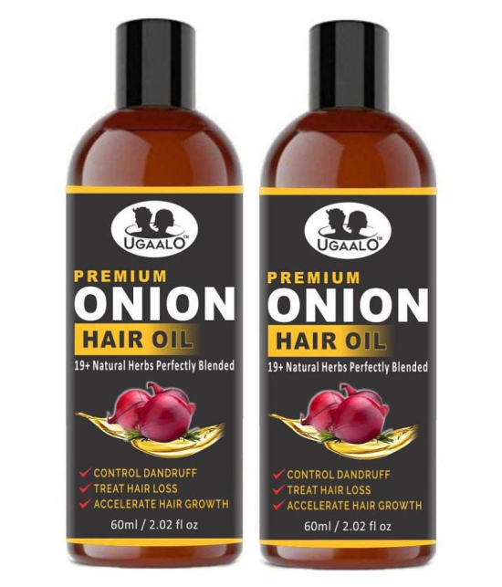 Ugaalo 100% PERMIUM ONION Herbal Hair Growth Oil & Anti Hair Fall 120 mL (60 ml Each)