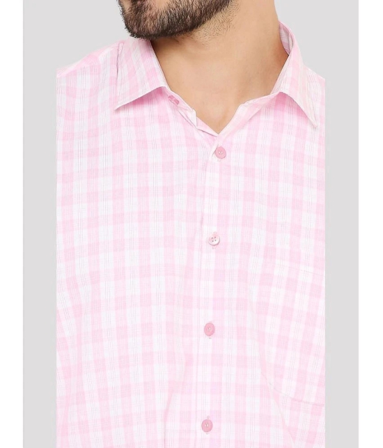 Maharaja - Pink Cotton Blend Slim Fit Mens Formal Shirt ( Pack of 1 ) - None