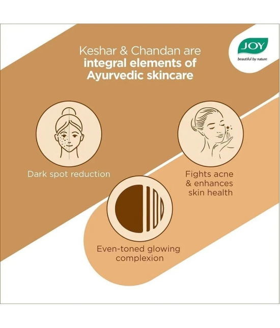 Joy Keshar Chandan Natural Glowing Skin & Fairness Face Wash 200ml, (Pack of 2 X 100ml)