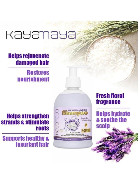 Rice Water Shampoo with Rice Water, Rice Keratin & Lavender Oil for Weak Roots & Damaged Hair