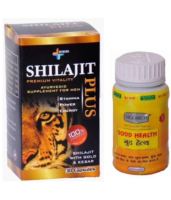 Rikhi Shilajit Plus Capsule 30no.s & GG Good Health Capsule Pack of 1