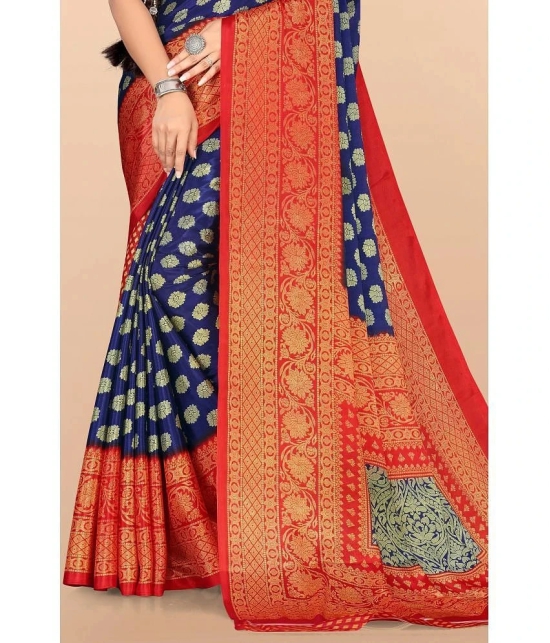 LEELAVATI - Multicolor Crepe Saree With Blouse Piece ( Pack of 1 ) - Multicolor