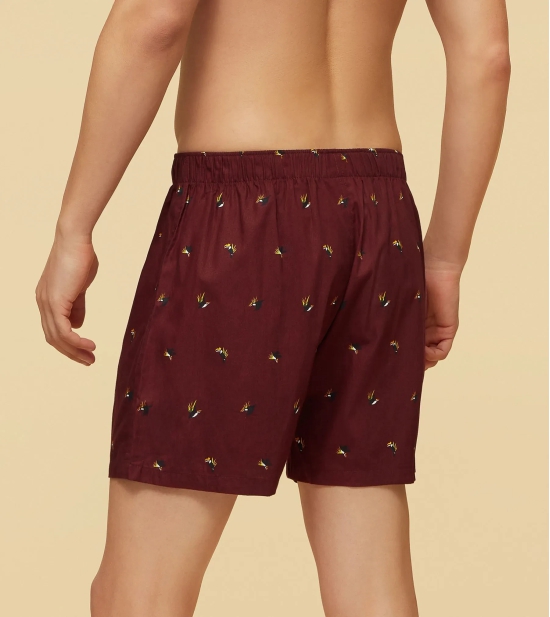 Savanna Cotton Boxers Hornbill Maroon L