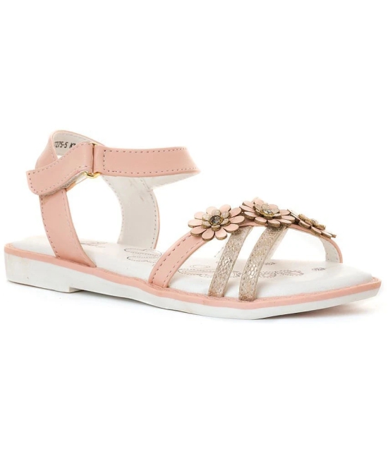 Adrianna Rose Gold Flat Sandal for Girls - None