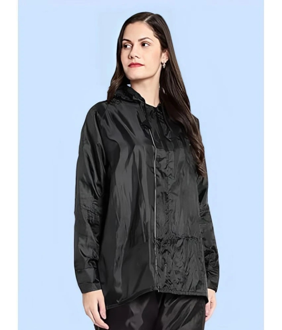 PPTHEFASHIONHUB Long Raincoat - Black - None