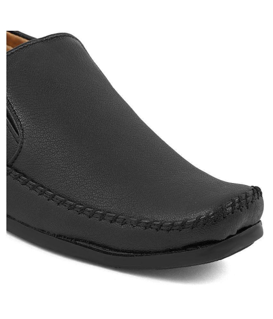 SHOES KINGDOM Slip On Artificial Leather Black Formal Shoes - None