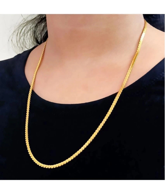 FASHION FRILL - Gold Plated Chain ( Pack of 1 ) - Golden