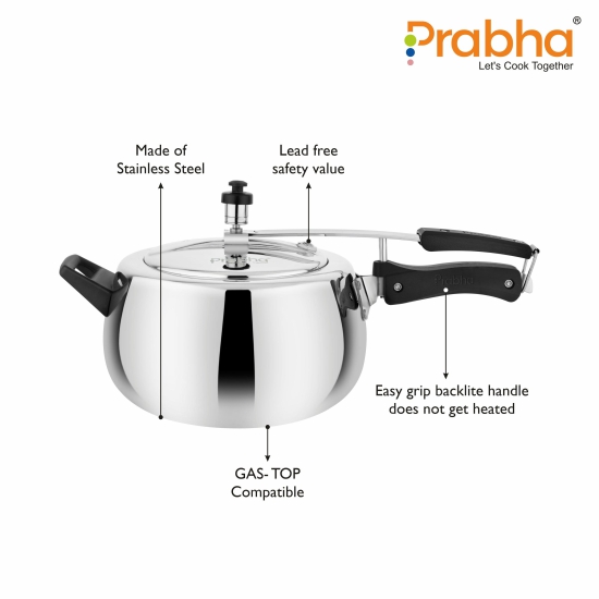 Ecobelly Aluminium Ib Pressure Cooker-3L