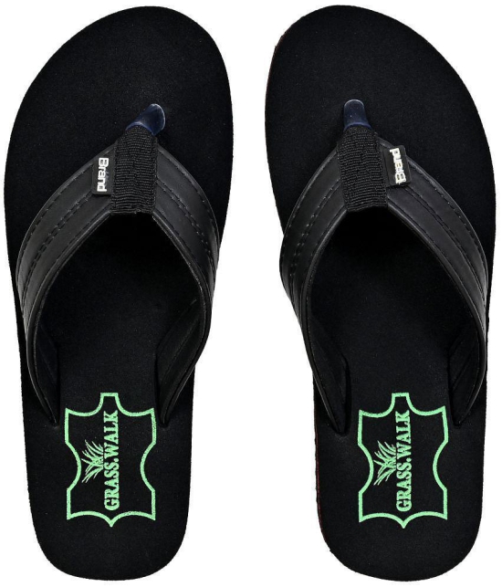 GRASS WALK - Black Mens Daily Slipper - None