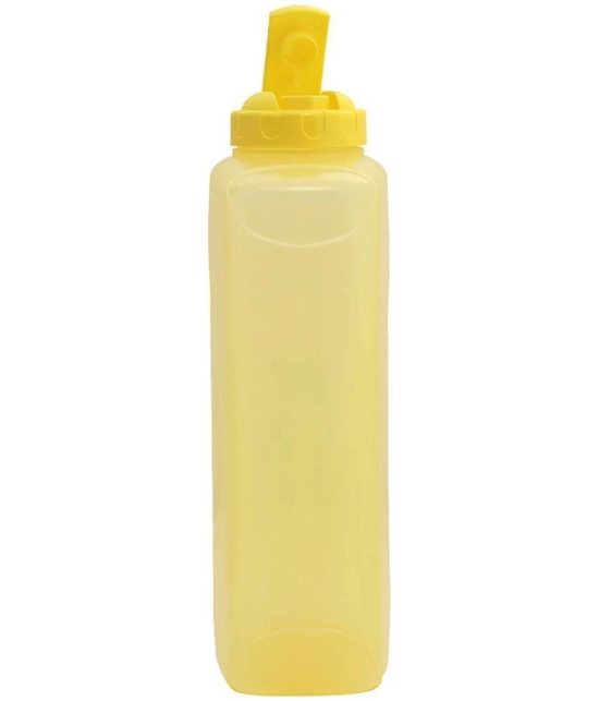 HOMETALES Plastic Rhino Spout Fridge Water Bottle, 2000ml, Yellow, (1U) - Yellow