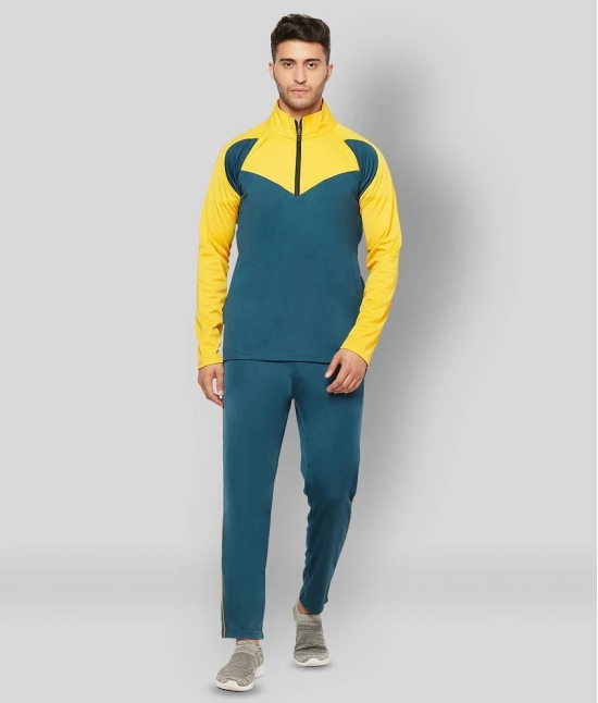 Glito - Teal Polyester Regular Fit Colorblock Mens Sports Tracksuit ( Pack of 1 ) - XXL