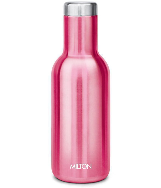 Milton Charm 600 Thermosteel 24 Hours Hot or Cold Water Bottle, 550 ml, Pink - Pink