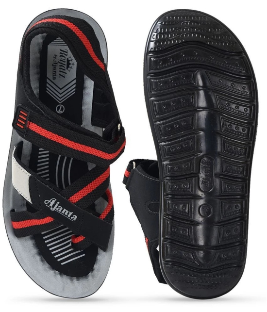 Ajanta - Black Mens Floater Sandals - None