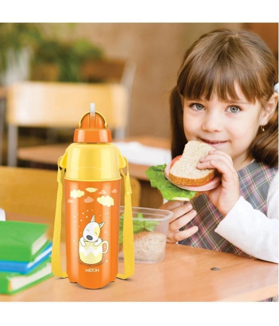 Milton - Kool Trendy 500 Orange School Water Bottle 490 mL ( Set of 1 ) - Orange