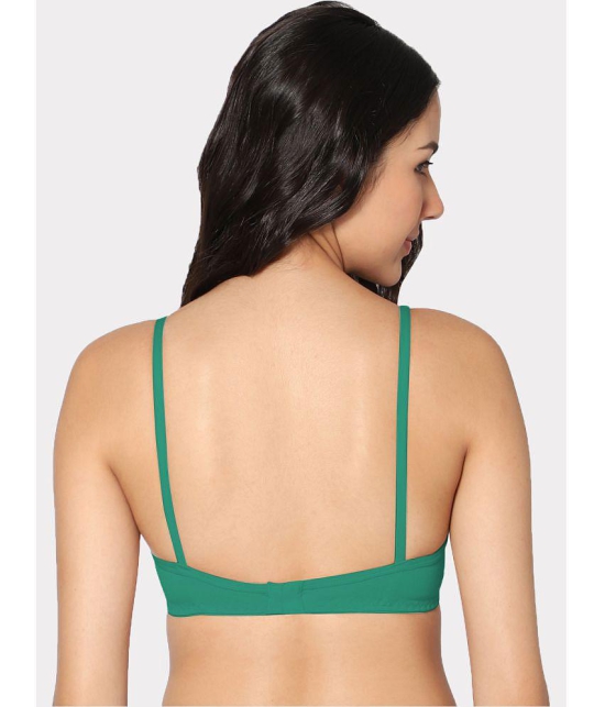 IN CARE LINGERIE - Green Cotton Non Padded Women's T-Shirt Bra ( Pack of 1 ) - None