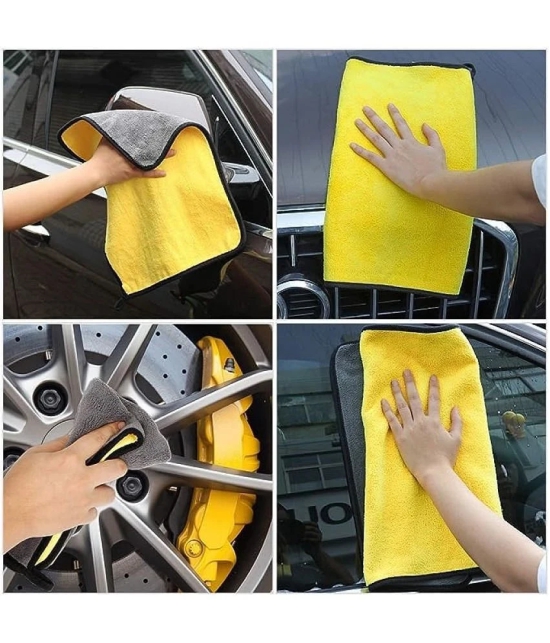 HOMETALES Multicolor 800 GSM Microfiber Cloth For Automobile ( Pack of 5 )