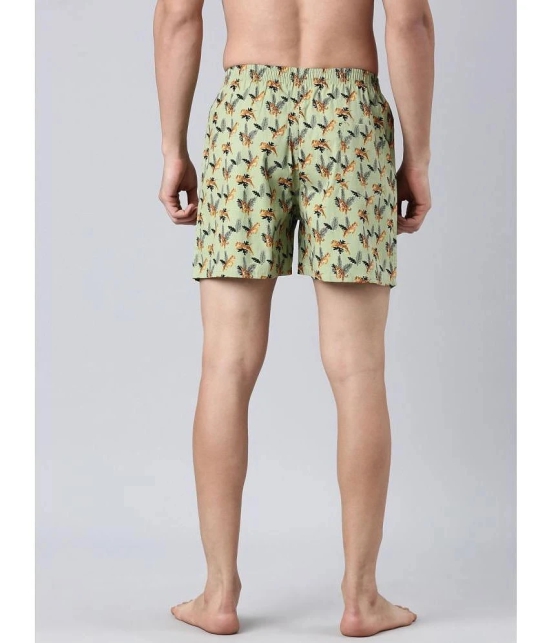 Joven Green Cotton Mens Boxer- ( Pack of 2 ) - None