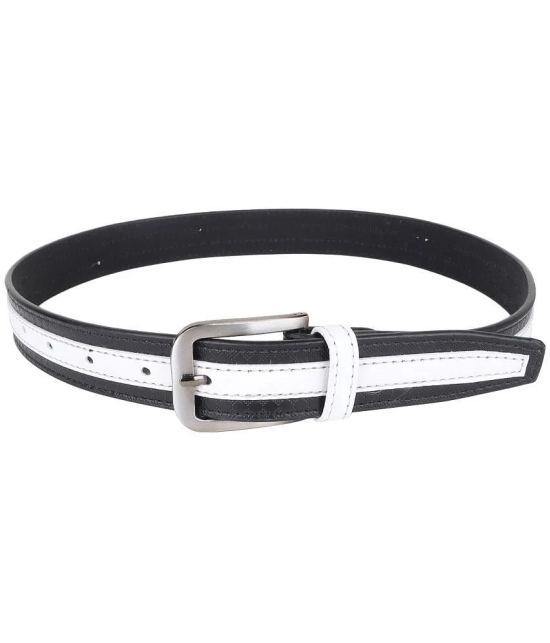 Zacharias Boys Synthetic Leather Belt for kids kb-22 (Black & White; 6-10 Years) (Pack of 1) - None