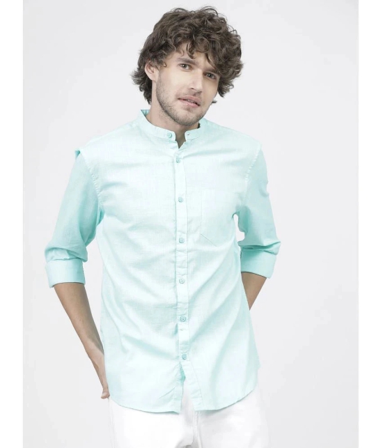 Ketch 100% Cotton Slim Fit Solids Full Sleeves Mens Casual Shirt - Teal ( Pack of 1 ) - None