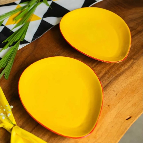 Pebble Dinner Plate | Set of 2 Sunny Yellow