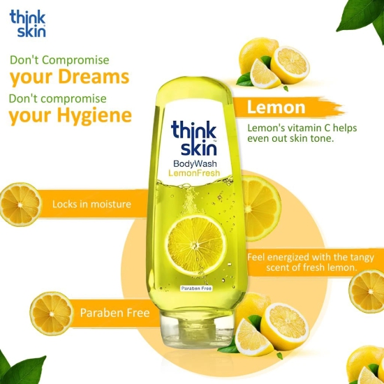 Think Skin Lemon Fresh Body wash 250ml (Pack of 12)