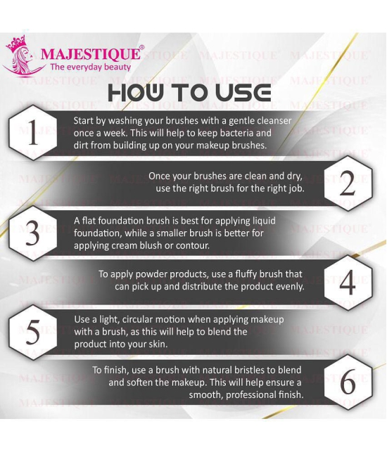 Majestique Makeup Brush Set 4Pcs Cosmetics Tools Applicator