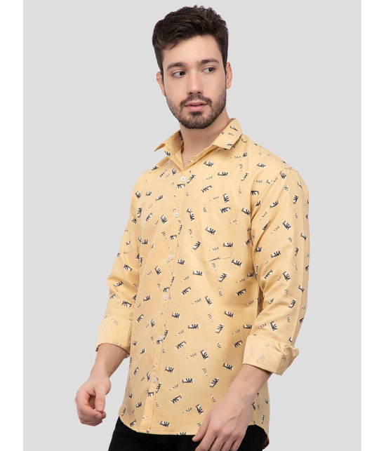 YHA - Yellow 100% Cotton Regular Fit Mens Casual Shirt ( Pack of 1 ) - None