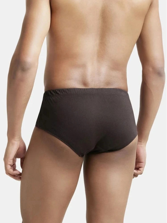 Jockey 8035 Men Super Combed Cotton Solid Poco Brief - Brown (Pack of 3) - None