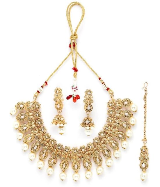 Sukkhi Gold Alloy Necklace Set ( Pack of 1 ) - Gold