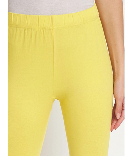 SELETA - Yellow Cotton Women's Leggings ( Pack of 1 ) - None