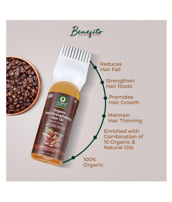 Organic Harvest Hair Strengthening Hair Oil, Infused with Coffee Beans and a Combination of 14 Organic Natural Oils, Helps Improve Hair Structure and Growth - 150ml