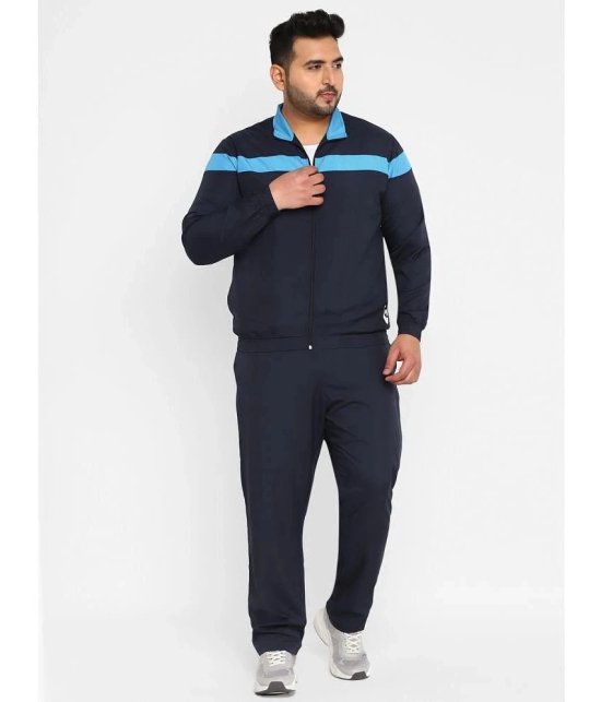 YUUKI - Navy Polyester Regular Fit Striped Mens Sports Tracksuit ( Pack of 1 ) - None