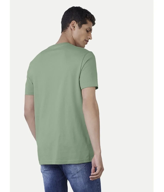 Radprix Cotton Blend Regular Fit Solid Half Sleeves Mens T-Shirt - Light Green ( Pack of 1 ) - None