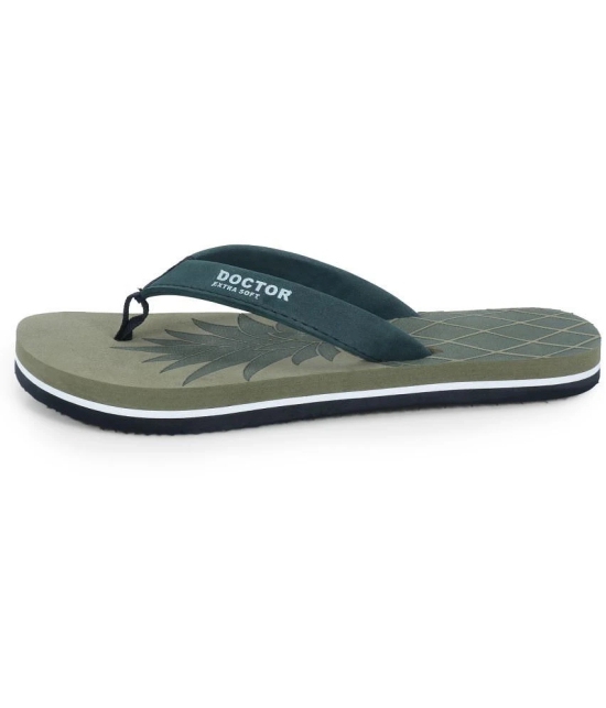 DOCTOR EXTRA SOFT - Olive Womens Thong Flip Flop - None