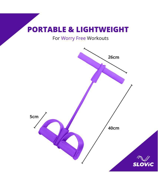 SLOVIC Tummy Trimmer | Ab Workout | for Men & Women | Strengthens & Tones Stomach Muscles | Waist Exercise & Muscle Toning | Purple (2 Tube) | 3 Years Warrantyâ?¦ - Single Spring