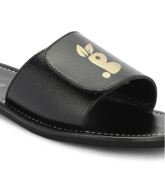 Buxton Black Mens Slide Flip Flop - None