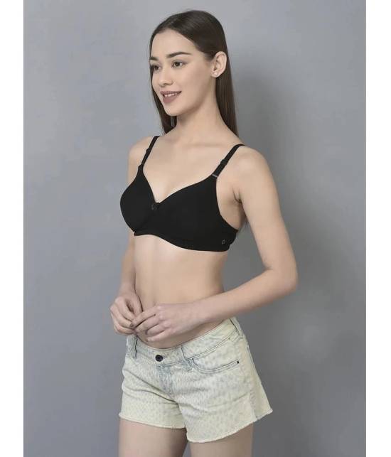 Dollar Missy Black Cotton Lightly Padded Womens T-Shirt Bra ( Pack of 1 ) - None