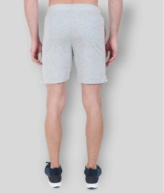 Zeffit - Grey Cotton Blend Mens Shorts ( Pack of 1 ) - None