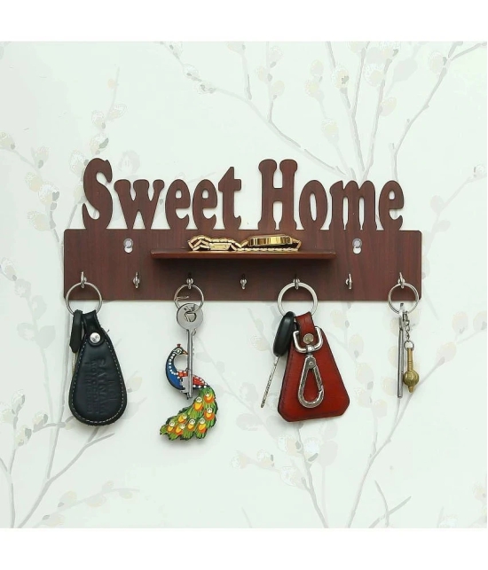 JaipurCrafts Brown Wood Key Holder - Pack of 1