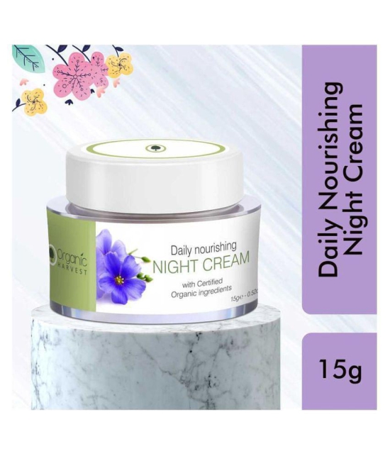 Organic Harvest Nourishing Night Cream For Women With Olive Oil & Soybean Extract, Overnight Repair & firming, Reduce Fine Lines & Wrinkles - 15gm