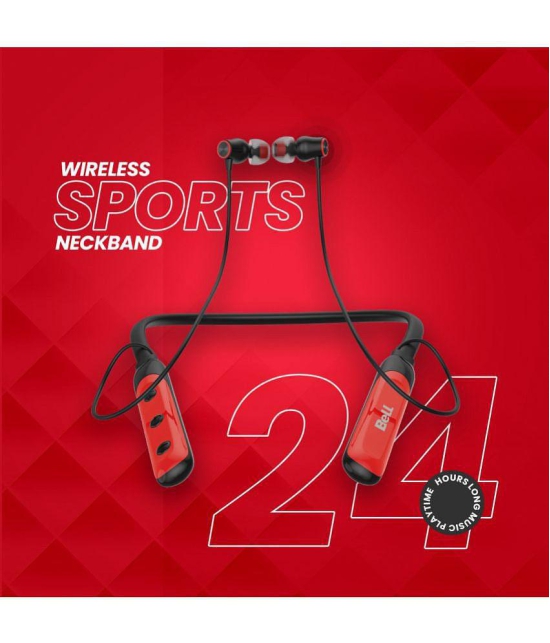 Bell  BLBHS 138  Bluetooth Bluetooth Earphone In Ear Powerfull Bass Red