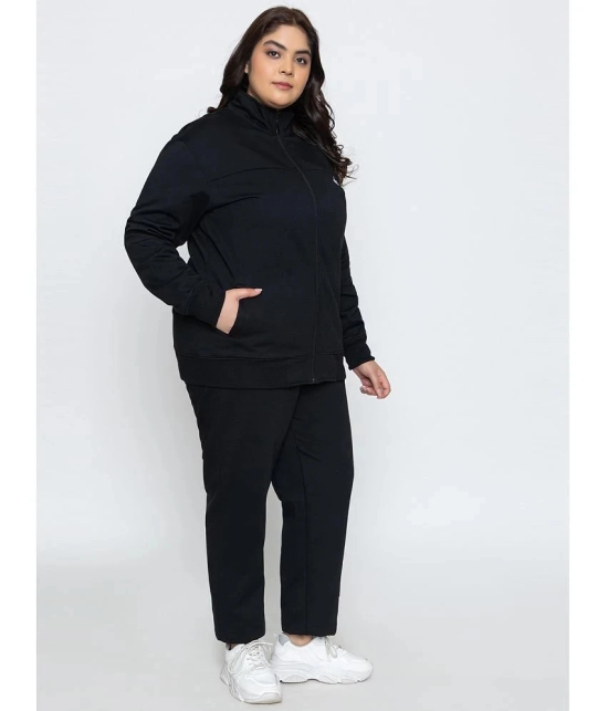 YHA Black Fleece Solid Tracksuit - Pack of 1 - None