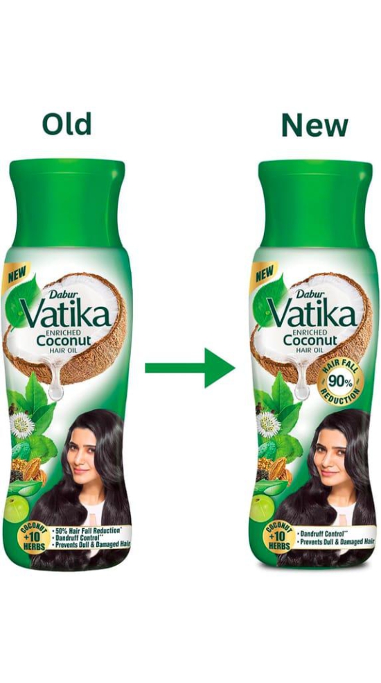 Dabur Vatika Enriched Coconut Hair Oil - 300ml | For Strong, Thick & Shiny Hair | Clinically Tested to Reduce 90% Hairfall in 4 Weeks | Prevents Dull & Damaged Hair | Enriched with 10 Herbs 20% off