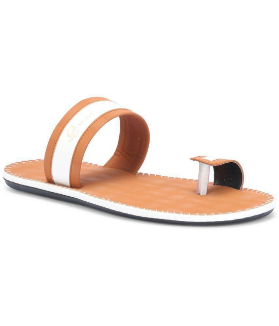 Emosis Tan Flip Flops - None