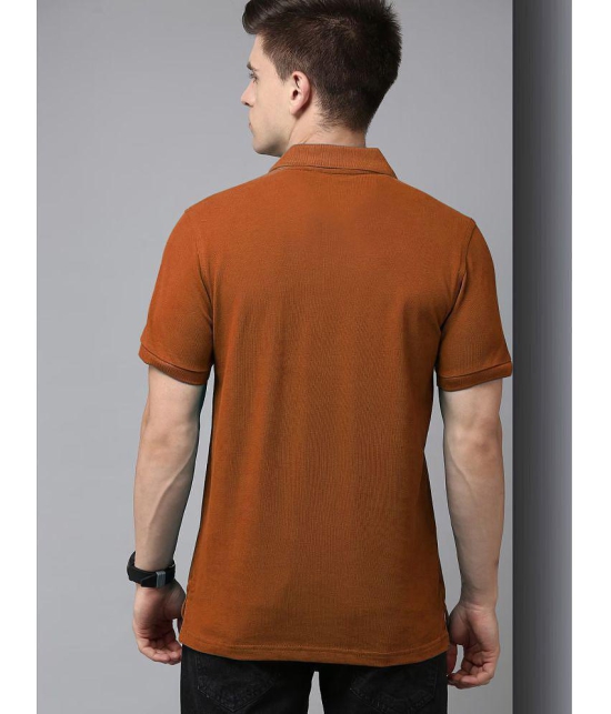 ADORATE - Rust Cotton Blend Regular Fit Mens Polo T Shirt ( Pack of 1 ) - None