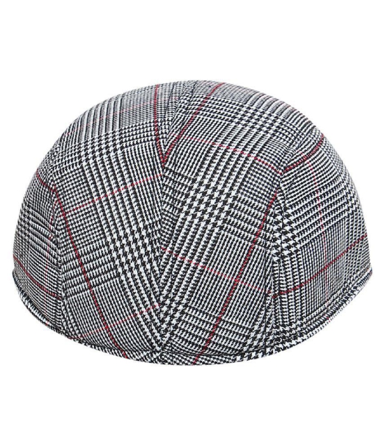 Zacharias Mens Checkered Golf Cap (I-02) - Gray