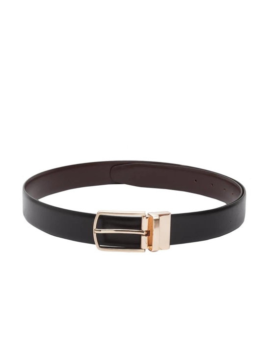 Men''s Vegan Leather Reversible Belt-40 / VEGAN PU / Black