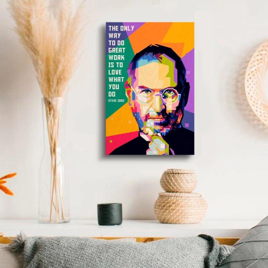 Steve Jobs Wood Print-5x7 Inch